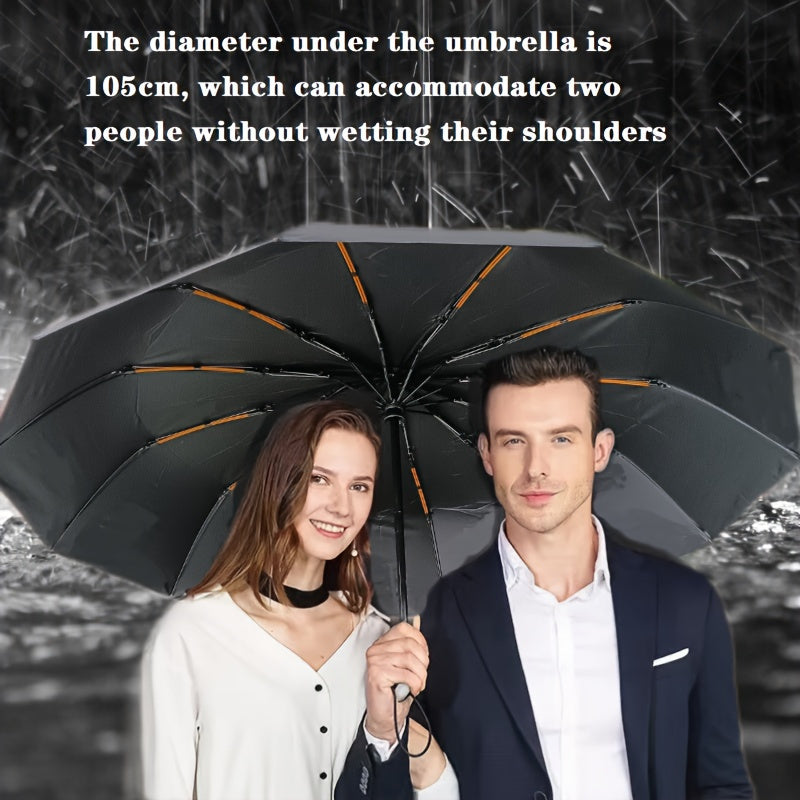 Automatic Folding Large High-quality Umbrella Rainproof And Windproof Strong Umbrella Family Entertainment Outdoor Rainproof And Sunscreen Dual-use Parasol