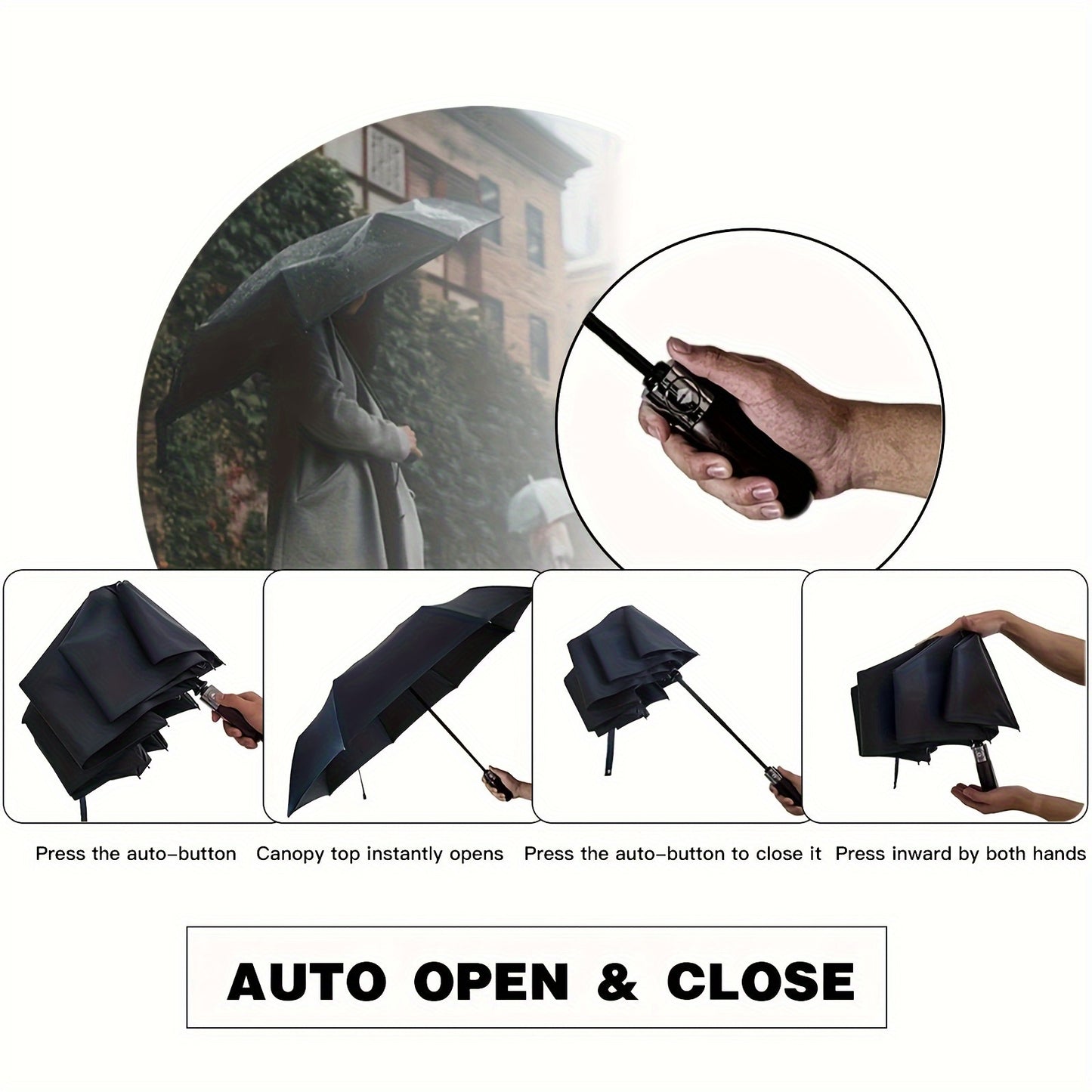 Windproof Travel Umbrella, Rainproof Automatic Umbrella, Portable And Compact Umbrella For Walking, Rain And Light Dual-use Sun Umbrella, Car Folding Fragrance Small Umbrella, Lightweight And Strong UV Protection