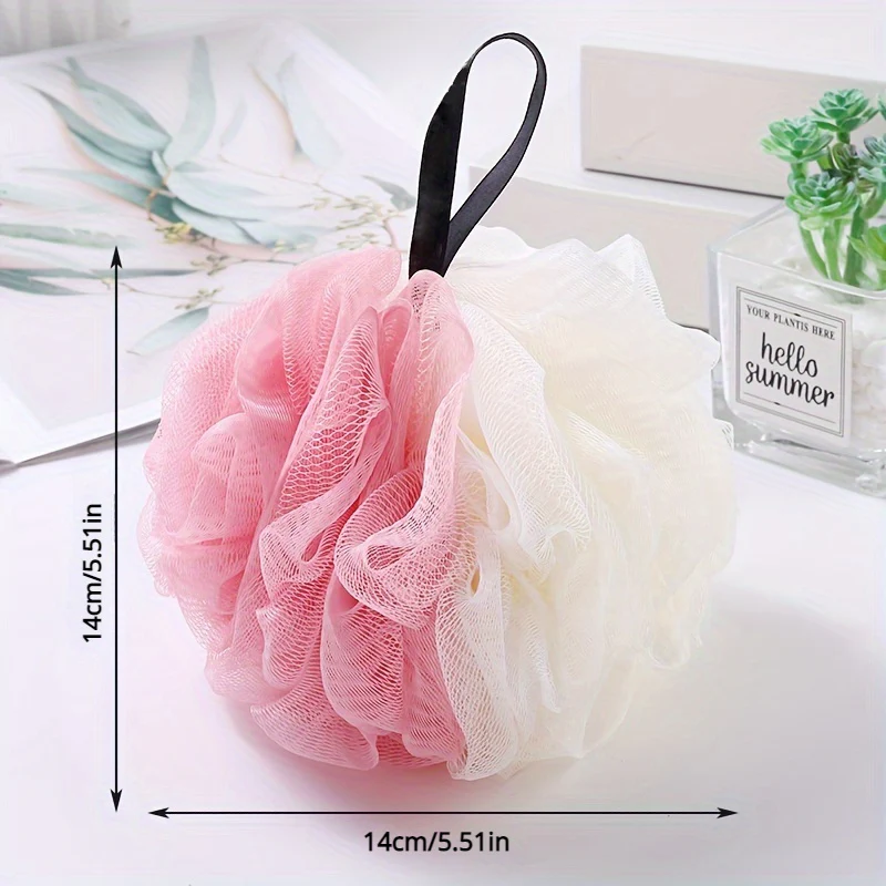 (4 Pieces)  Bath Ball, Cleaning Ball, Random Color, Bath Accs
